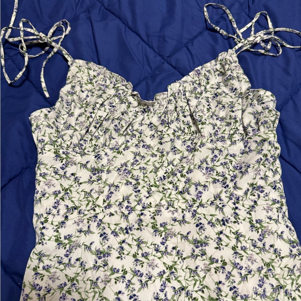 BRAND NEW Aqua Floral Midi Dress with Tags